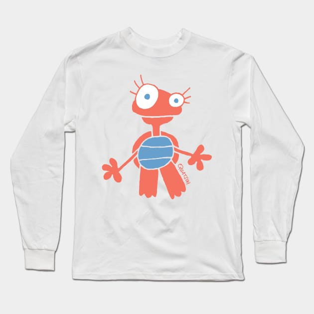 Vermilion Baby Turtle Long Sleeve T-Shirt by Quatsch